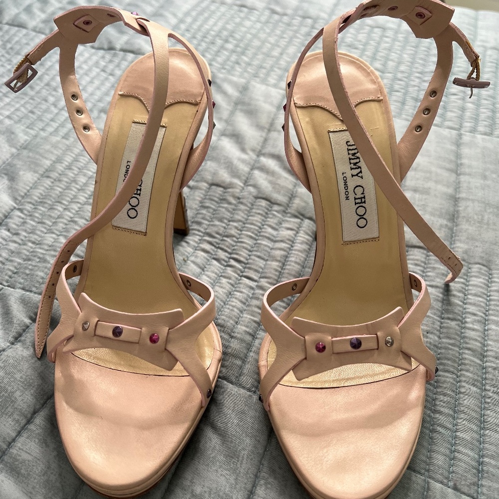 Jimmy Choo baby pink sandals